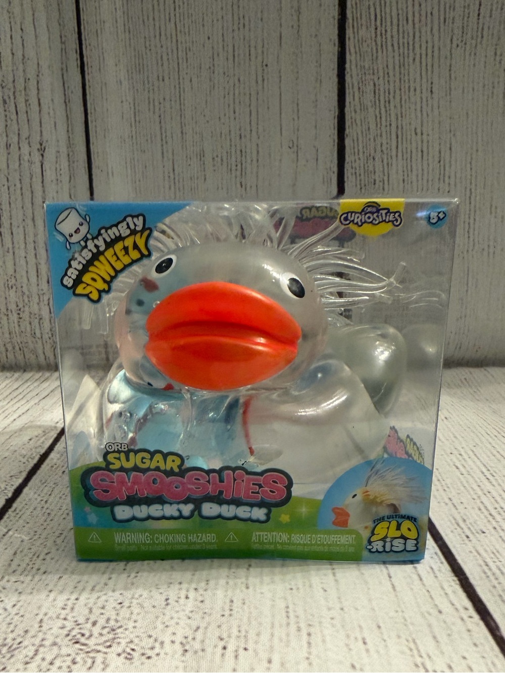 Orb Curiosities Sugar Smooshies Ducky Duck Toy Slow Rise Sugar Squishy Blue